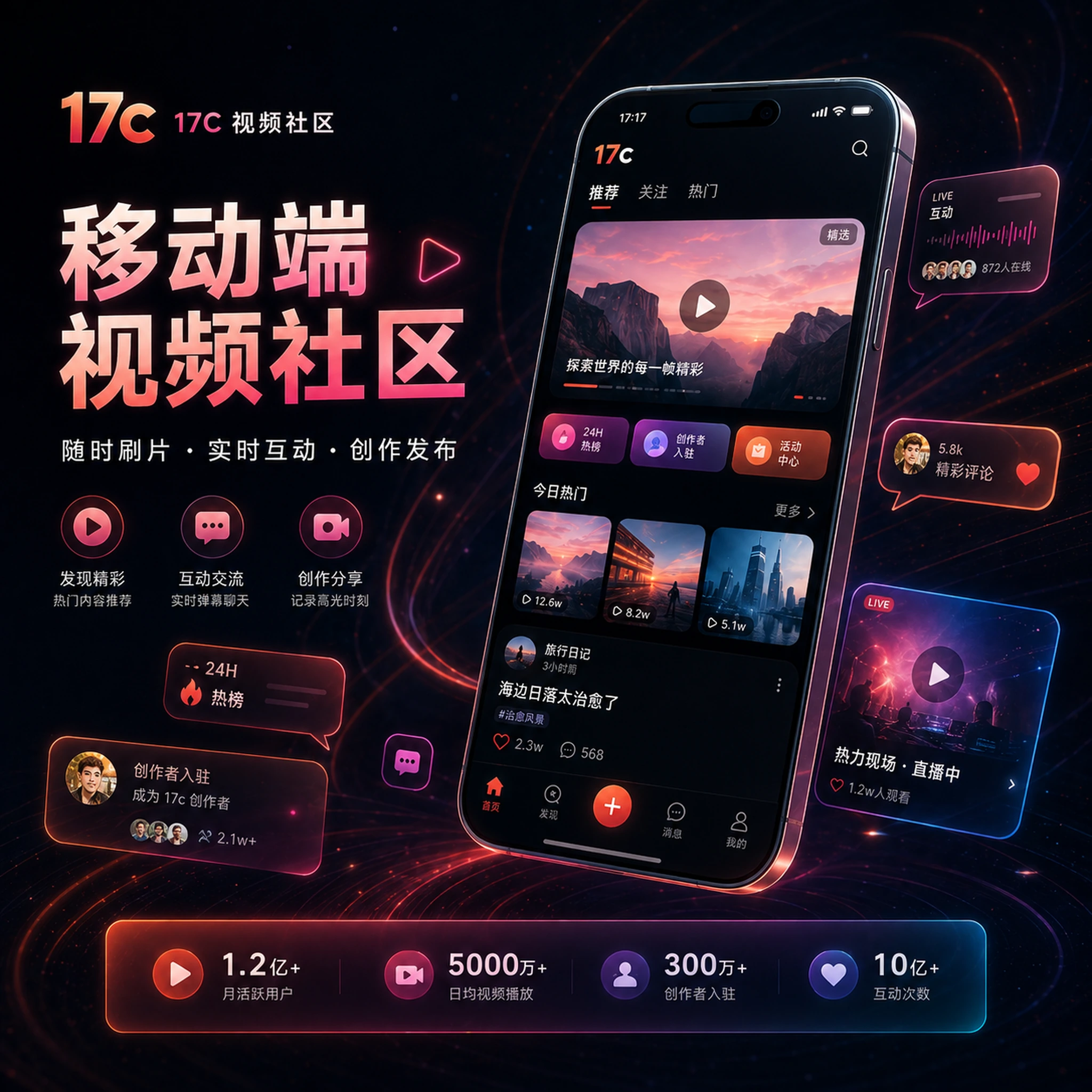 17c APP内容浏览与创作体验